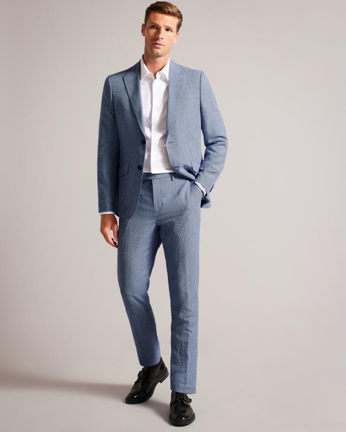 Veste Ted Baker Slim Fit Puppytooth Suit Bleu Homme | XHV-82243127